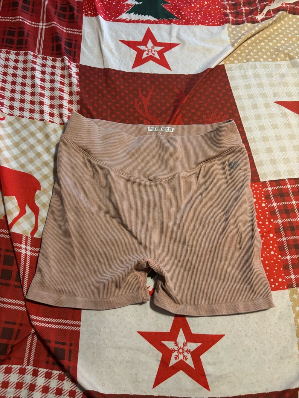 Forever 21 Ribbed High-Waist Bike Shorts - Dusty Rose